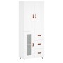 Aparador alto madera contrachapada blanco 69,5x34x180 cm de vidaXL, Aparadores - Ref: Foro24-3199913, Precio: 162,22 €, Descu...