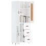 Tall white plywood sideboard 69.5x34x180 cm by vidaXL, Sideboards - Ref: Foro24-3199913, Price: 162,22 €, Discount: %