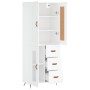 Aparador alto madera contrachapada blanco 69,5x34x180 cm de vidaXL, Aparadores - Ref: Foro24-3199913, Precio: 162,22 €, Descu...