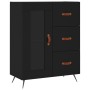 Tall black plywood sideboard 69.5x34x180 cm by vidaXL, Sideboards - Ref: Foro24-3199914, Price: 176,87 €, Discount: %