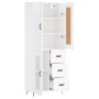 High glossy white plywood sideboard 69.5x34x180 cm by vidaXL, Sideboards - Ref: Foro24-3199915, Price: 167,77 €, Discount: %