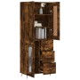 Aparador alto madera contrachapada roble ahumado 69,5x34x180 cm de vidaXL, Aparadores - Ref: Foro24-3199918, Precio: 152,99 €...