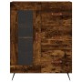 Aparador alto madera contrachapada roble ahumado 69,5x34x180 cm de vidaXL, Aparadores - Ref: Foro24-3199918, Precio: 152,99 €...