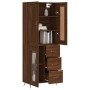 Tall oak brown plywood sideboard 69.5x34x180 cm by vidaXL, Sideboards - Ref: Foro24-3199920, Price: 157,83 €, Discount: %