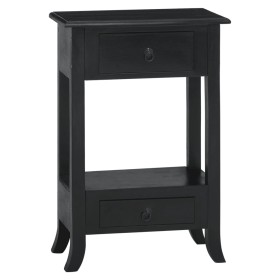 Console table with drawers solid black mahogany wood 50x30x75 cm by vidaXL, Side tables - Ref: Foro24-337878, Price: 100,99 €...