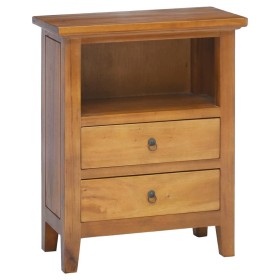 Mesita de noche madera maciza de caoba 60x30x75 cm de vidaXL, Aparadores - Ref: Foro24-337885, Precio: 129,99 €, Descuento: %