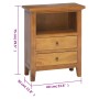 Solid mahogany wood bedside table 60x30x75 cm by vidaXL, Sideboards - Ref: Foro24-337885, Price: 129,77 €, Discount: %