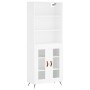 Aparador alto madera contrachapada blanco 69,5x34x180 cm de vidaXL, Aparadores - Ref: Foro24-3189285, Precio: 142,99 €, Descu...