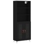 Aparador alto madera contrachapada negro 69,5x34x180 cm de vidaXL, Aparadores - Ref: Foro24-3189286, Precio: 149,97 €, Descue...