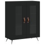 Tall black plywood sideboard 69.5x34x180 cm by vidaXL, Sideboards - Ref: Foro24-3189286, Price: 149,97 €, Discount: %