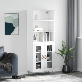 High glossy white plywood sideboard 69.5x34x180 cm by vidaXL, Sideboards - Ref: Foro24-3189287, Price: 133,99 €, Discount: %