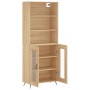 Aparador alto madera contrachapada color roble 69,5x34x180 cm de vidaXL, Aparadores - Ref: Foro24-3189288, Precio: 141,86 €, ...