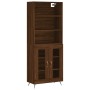 Aparador alto madera contrachapada marrón roble 69,5x34x180 cm de vidaXL, Aparadores - Ref: Foro24-3189292, Precio: 144,70 €,...