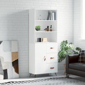 Tall white plywood sideboard 69.5x34x180 cm by vidaXL, Sideboards - Ref: Foro24-3189413, Price: 144,86 €, Discount: %