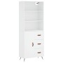 Aparador alto madera contrachapada blanco 69,5x34x180 cm de vidaXL, Aparadores - Ref: Foro24-3189413, Precio: 145,25 €, Descu...