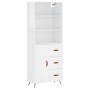 High glossy white plywood sideboard 69.5x34x180 cm by vidaXL, Sideboards - Ref: Foro24-3189415, Price: 144,99 €, Discount: %