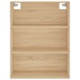 Tall plywood oak-colored highboard 69.5x34x180 cm by vidaXL, Sideboards - Ref: Foro24-3189424, Price: 151,99 €, Discount: %