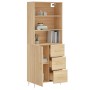 Aparador alto madera contrachapada color roble 69,5x34x180 cm de vidaXL, Aparadores - Ref: Foro24-3189432, Precio: 154,07 €, ...