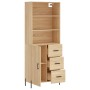 Aparador alto madera contrachapada color roble 69,5x34x180 cm de vidaXL, Aparadores - Ref: Foro24-3189456, Precio: 168,29 €, ...