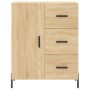 Aparador alto madera contrachapada color roble 69,5x34x180 cm de vidaXL, Aparadores - Ref: Foro24-3189456, Precio: 168,29 €, ...