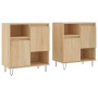 Aparadores 2 piezas madera contrachapada color roble sonoma de vidaXL, Aparadores - Ref: Foro24-3190128, Precio: 112,01 €, De...