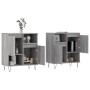 Aparadores 2 piezas madera contrachapada gris Sonoma de vidaXL, Aparadores - Ref: Foro24-3190131, Precio: 111,48 €, Descuento: %