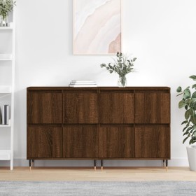 Sideboards 2 pieces oak brown plywood by vidaXL, Sideboards - Ref: Foro24-3190172, Price: 155,99 €, Discount: %