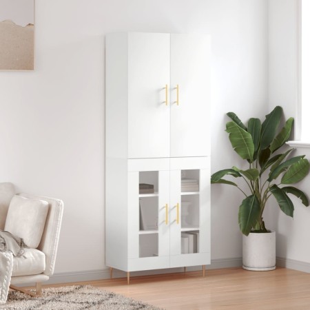 Tall white plywood sideboard 69.5x34x180 cm by vidaXL, Sideboards - Ref: Foro24-3195723, Price: 154,99 €, Discount: %