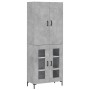 Concrete gray plywood tall sideboard 69.5x34x180 cm by vidaXL, Sideboards - Ref: Foro24-3195735, Price: 151,27 €, Discount: %