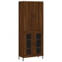 Aparador alto madera contrachapada marrón roble 69,5x34x180 cm de vidaXL, Aparadores - Ref: Foro24-3195746, Precio: 158,07 €,...