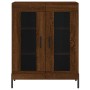 Aparador alto madera contrachapada marrón roble 69,5x34x180 cm de vidaXL, Aparadores - Ref: Foro24-3195746, Precio: 158,07 €,...