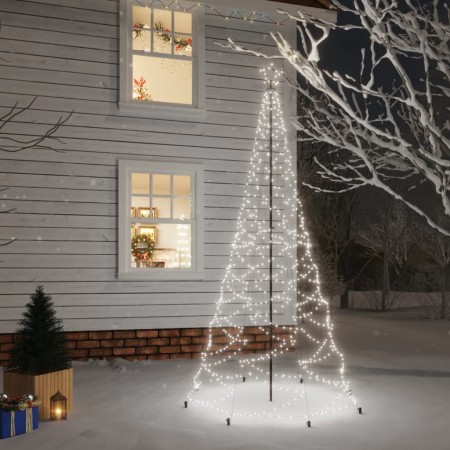 Weihnachtsbaum mit Metallstange 500 kaltweiße LEDs 3 m von vidaXL, Weihnachtsbäume - Ref: Foro24-328626, Preis: 117,79 €, Rab...