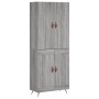 Aparador alto madera contrachapada gris sonoma 69,5x34x180 cm de vidaXL, Aparadores - Ref: Foro24-3195769, Precio: 140,99 €, ...