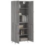 Aparador alto madera contrachapada gris sonoma 69,5x34x180 cm de vidaXL, Aparadores - Ref: Foro24-3195769, Precio: 140,99 €, ...