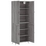 Aparador alto madera contrachapada gris sonoma 69,5x34x180 cm de vidaXL, Aparadores - Ref: Foro24-3195769, Precio: 140,99 €, ...