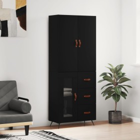 Tall black plywood sideboard 69.5x34x180 cm by vidaXL, Sideboards - Ref: Foro24-3195932, Price: 162,99 €, Discount: %