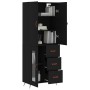 Tall black plywood sideboard 69.5x34x180 cm by vidaXL, Sideboards - Ref: Foro24-3195932, Price: 163,46 €, Discount: %