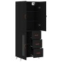 Tall black plywood sideboard 69.5x34x180 cm by vidaXL, Sideboards - Ref: Foro24-3195932, Price: 163,46 €, Discount: %