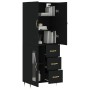 Tall black plywood sideboard 69.5x34x180 cm by vidaXL, Sideboards - Ref: Foro24-3195940, Price: 159,99 €, Discount: %