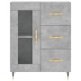 Concrete gray plywood tall sideboard 69.5x34x180 cm by vidaXL, Sideboards - Ref: Foro24-3195943, Price: 153,99 €, Discount: %