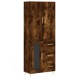 Aparador alto madera contrachapada roble ahumado 69,5x34x180 cm de vidaXL, Aparadores - Ref: Foro24-3195952, Precio: 152,91 €...