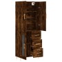 Aparador alto madera contrachapada roble ahumado 69,5x34x180 cm de vidaXL, Aparadores - Ref: Foro24-3195952, Precio: 152,91 €...