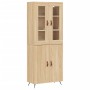 Aparador alto madera contrachapada color roble 69,5x34x180 cm de vidaXL, Aparadores - Ref: Foro24-3198188, Precio: 170,99 €, ...