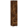 Aparador de madera contrachapada roble ahumado 34,5x34x180 cm de vidaXL, Aparadores - Ref: Foro24-3198830, Precio: 106,99 €, ...