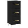 Aparador de madera contrachapada negro 34,5x34x180 cm de vidaXL, Aparadores - Ref: Foro24-3198842, Precio: 109,80 €, Descuent...