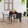 Garden chairs with cushions 4 units black synthetic rattan by vidaXL, Garden chairs - Ref: Foro24-319883, Price: 240,37 €, Di...