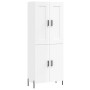 Aparador alto madera contrachapada blanco brillo 69,5x34x180 cm de vidaXL, Aparadores - Ref: Foro24-3199563, Precio: 156,91 €...