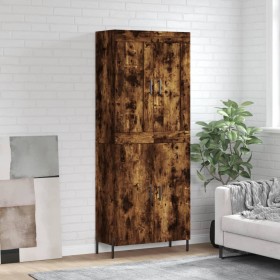 Aparador alto madera contrachapada roble ahumado 69,5x34x180 cm de vidaXL, Aparadores - Ref: Foro24-3199566, Precio: 162,99 €...