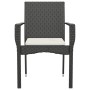 Garden chairs with cushions 4 units black synthetic rattan by vidaXL, Garden chairs - Ref: Foro24-319883, Price: 240,37 €, Di...