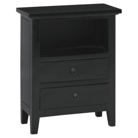 Solid black mahogany wood nightstand 60x30x75 cm by vidaXL, Sideboards - Ref: Foro24-337887, Price: 154,50 €, Discount: %